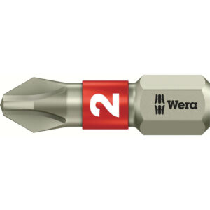 Wera Torsion Stainless Steel Phillips Screwdriver Bit PH2 25mm Pack of 1