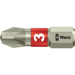 Wera Torsion Stainless Steel Phillips Screwdriver Bit PH3 25mm Pack of 1
