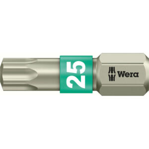 Wera Torsion Stainless Steel Torx Screwdriver Bit T25 25mm Pack of 1