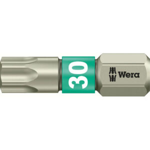 Wera Torsion Stainless Steel Torx Screwdriver Bit T30 25mm Pack of 1