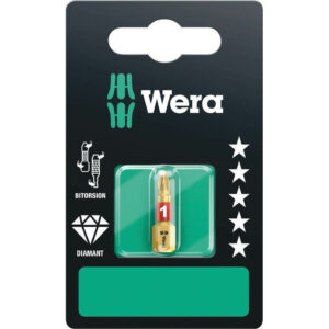 Wera BiTorsion Diamond Phillips Screwdriver Bits PH1 25mm Pack of 1