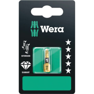 Wera BiTorsion Diamond Pozi Screwdriver Bits PZ1 25mm Pack of 1