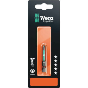 Wera 867/1 Impaktor Torx Screwdriver Bits T25 50mm Pack of 1