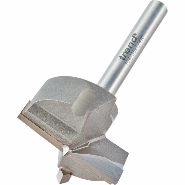 Trend TCT Hinge Sinking Router Bit 35mm 1/4"