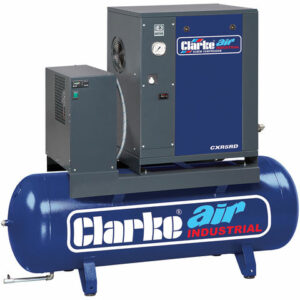 Clarke Clarke CXR5RD 17.1cfm 200 Litre 5.5HP Industrial Screw Compressor with Air Receiver & Dryer (400V)