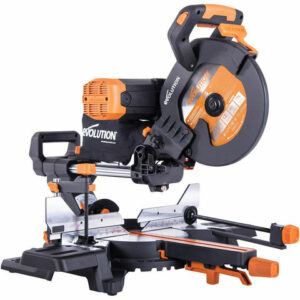 Evolution Evolution R255SMS-DB+ Pro-Pack 255mm Double Bevel Sliding Mitre Saw with Multi-Material Cutting (110V)