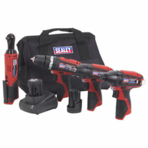 Sealey CP 12Volt Sealey CP1200COMBO CP1200 Series 4 x 12V Cordless Power Tool Combo Kit