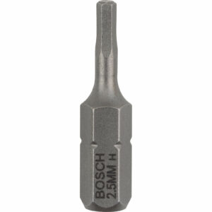 Bosch Hex Extra Hard Screwdriver Bit Hex 2.5mm 25mm Pack of 3
