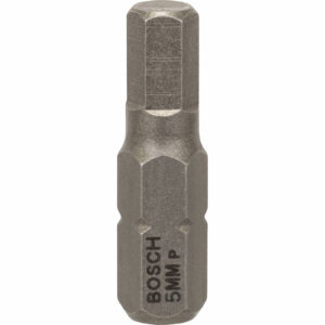 Bosch Hex Extra Hard Screwdriver Bit Hex 5mm 25mm Pack of 3