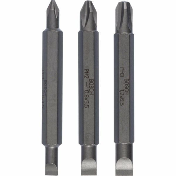 Bosch 3 Piece Double Ended Phillips and Slotted Screwdriver Bit Set