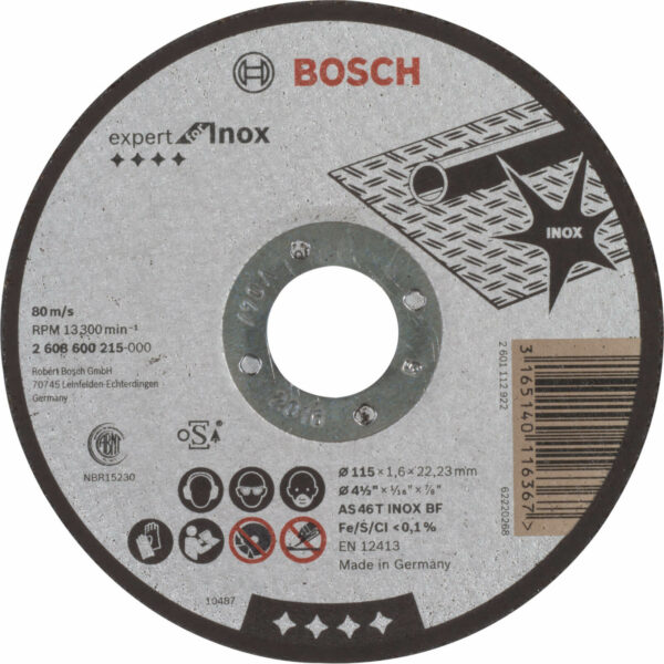 Bosch Inox Thin Stainless Steel Cutting Disc 115mm