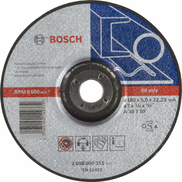 Bosch A30T BF Drepressed Centre Metal Grinding Disc 180mm
