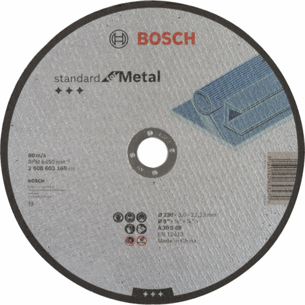 Bosch Standard Metal Cutting Disc 230mm 3mm 22mm