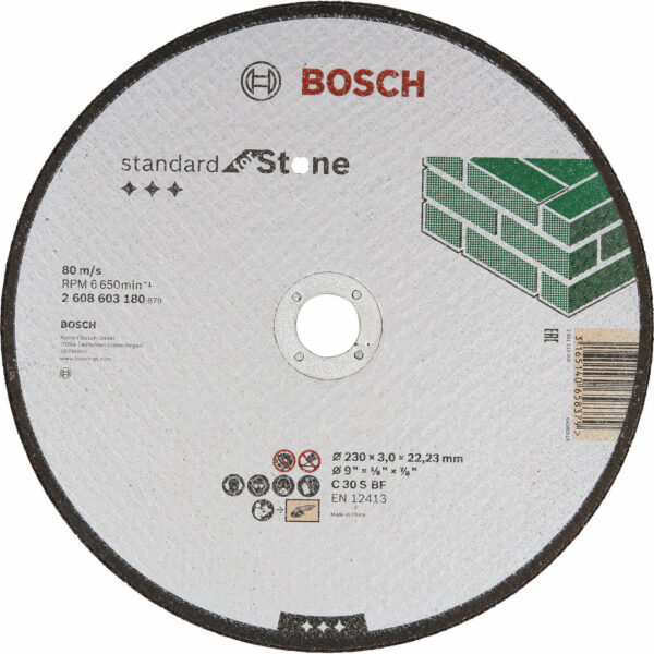 Bosch Standard Stone Cutting Disc 230mm 3mm 22mm