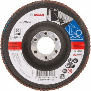 Bosch Zirconium Abrasive Flap Disc 115mm 60g