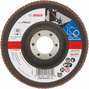 Bosch Zirconium Abrasive Flap Disc 115mm 80g