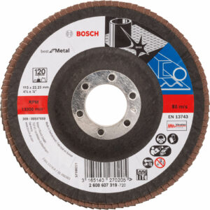 Bosch Zirconium Abrasive Flap Disc 115mm 120g