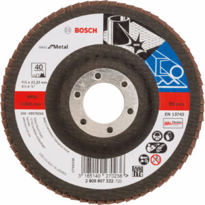 Bosch X571 Best for Metal Straight Flap Disc 115mm 40g Pack of 1