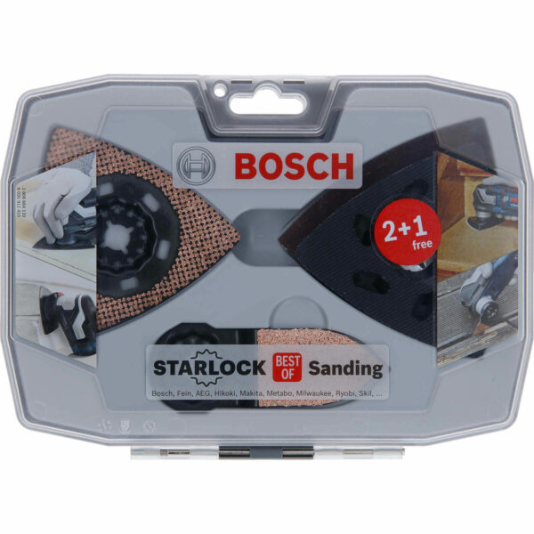Bosch 3 Piece Universal Starlock Oscillating Multi Tool Sanding Set