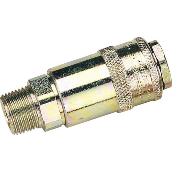 Draper PCL Airflow Air Line Coupling BSPT Male Thread 3/8" BSPT Pack of 1