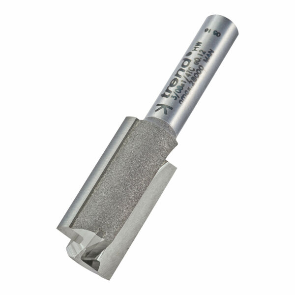 Trend Professional Two Flute Straight Router Cutter 12.7mm 25mm 1/4"