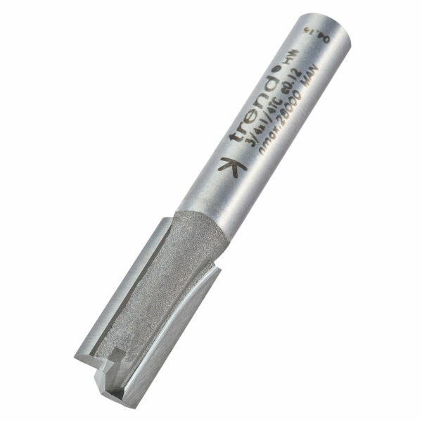 Trend Professional Two Flute Straight Router Cutter 8mm 19mm 1/4"