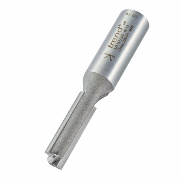 Trend Professional Two Flute Straight Router Cutter 9.5mm 32mm 1/2"