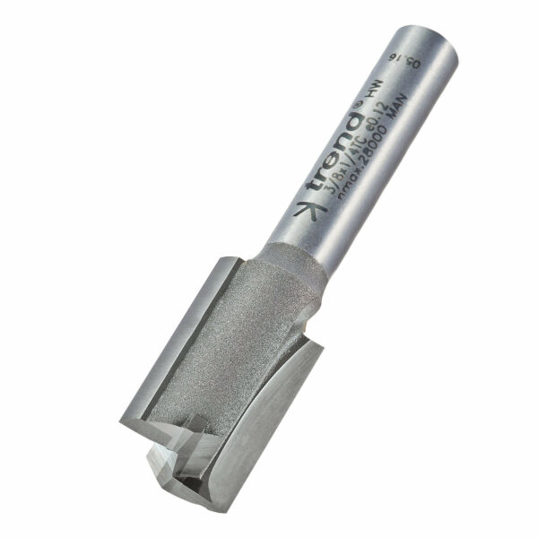 Trend Professional Two Flute Straight Router Cutter 12mm 19mm 1/4"