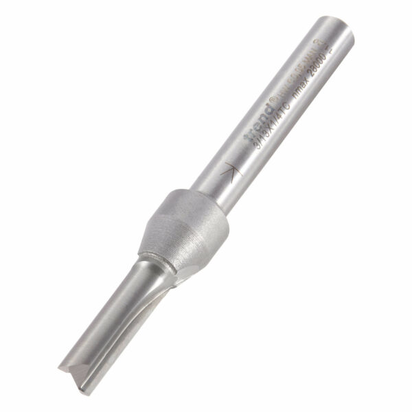 Trend Professional Two Flute Straight Router Cutter 5.5mm 19mm 1/4"