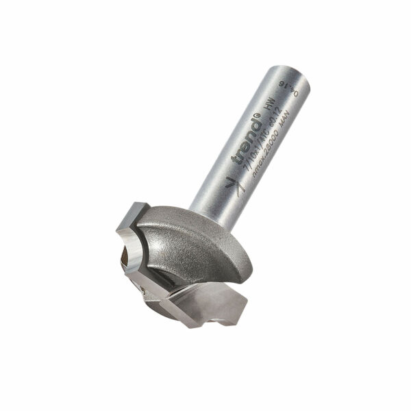 Trend Ovolo Rounding Over Router Cutter 19mm 11mm 1/4"
