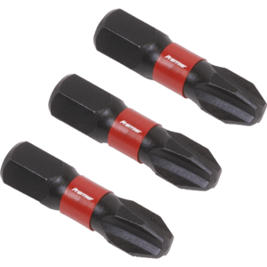 Sealey Impact Power Tool Phillips Screwdriver Bits PH3 25mm Pack of 3