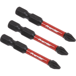 Sealey Impact Power Tool Phillips Screwdriver Bits PH2 50mm Pack of 3