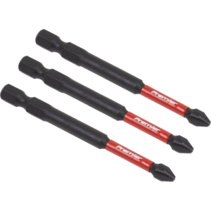 Sealey Impact Power Tool Phillips Screwdriver Bits PH2 75mm Pack of 3