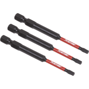 Sealey Impact Power Tool Torx Screwdriver Bits T15 75mm Pack of 3