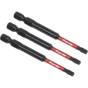 Sealey Impact Power Tool Torx Screwdriver Bits T20 75mm Pack of 3