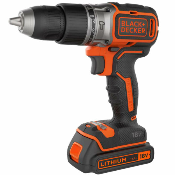Black and Decker BL188 18v Cordless Brushless Combi Drill 1 x 1.5ah Li-ion Charger No Case