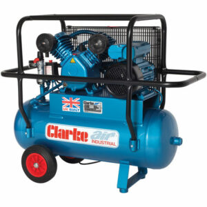 Clarke Clarke XEPVH16/50 (OL) 14cfm 50 Litre 3HP Portable Industrial Air Compressor with Cage (230V)
