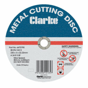 Clarke Clarke 230mm Flat Metal Cutting Disc