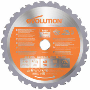 Evolution Evolution R185TCT-20CS 185mm Multi-Material Blade for Circular and Chop Saws