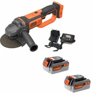 Black and Decker BCG720 18v Cordless Angle Grinder 125mm 2 x 4ah Li-ion Charger No Case