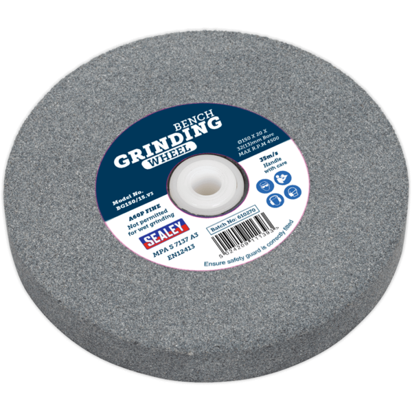 Sealey Aluminous Oxide Grinding Wheel 150mm 20mm Fine