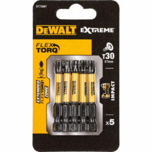 DeWalt Torx Extreme Impact Torsion Screwdriver Bit T30 50mm Pack of 5