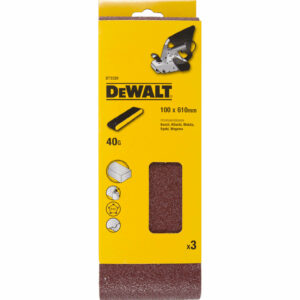 DeWalt 100 x 610mm Multi Purpose Sanding Belts 100mm x 610mm 40g Pack of 3