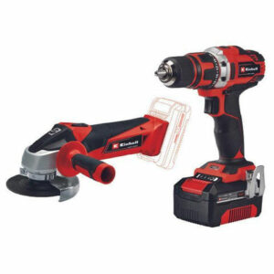 Einhell Power X-Change Einhell Power X-Change TE-TK 18/2 Li Kit Cordless Angle Grinder and Drill Driver Kit with 4Ah Battery