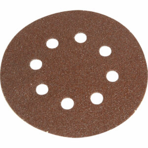 Faithfull 125mm Hook and Loop Perforated Sanding Discs 125mm Coarse Pack of 5