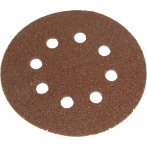 Faithfull 125mm Hook and Loop Perforated Sanding Discs 125mm Very Fine Pack of 5