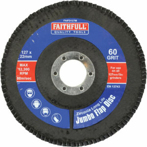 Faithfull Zirconium Abrasive Flap Disc 125mm Medium