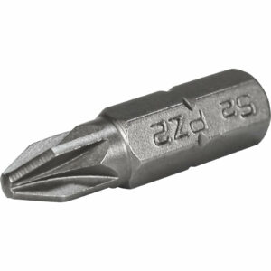 Faithfull Pozi S2 Grade Steel Screwdriver Bits PZ2 25mm Pack of 3