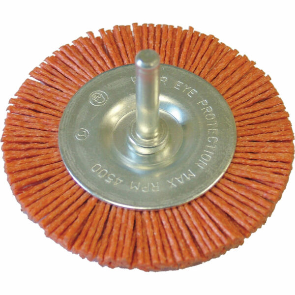 Faithfull Abrasive Nylon Bristle Wheel Brush 100mm 6mm Shank