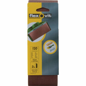 Flexovit Sanding Belts 75 x 457mm 120g Pack of 2